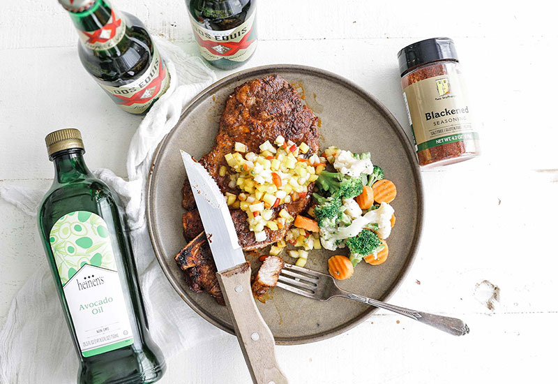 Blackened Pork Steaks