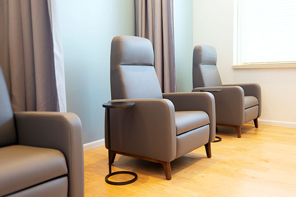 Seating in The Personalized Nutrition Center located at the Mayfield Village Heinen's.