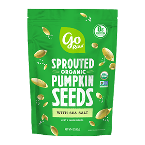 A Bag of Go Raw Sprouted Pumpkin Seeds