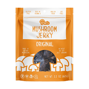A Bag of Pan's Original Mushroom Jerky
