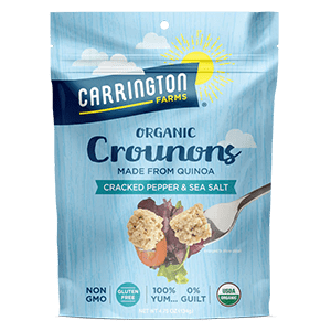 A Bag of Carrington Farms Organic Salt and Pepper Quinoa Croutons