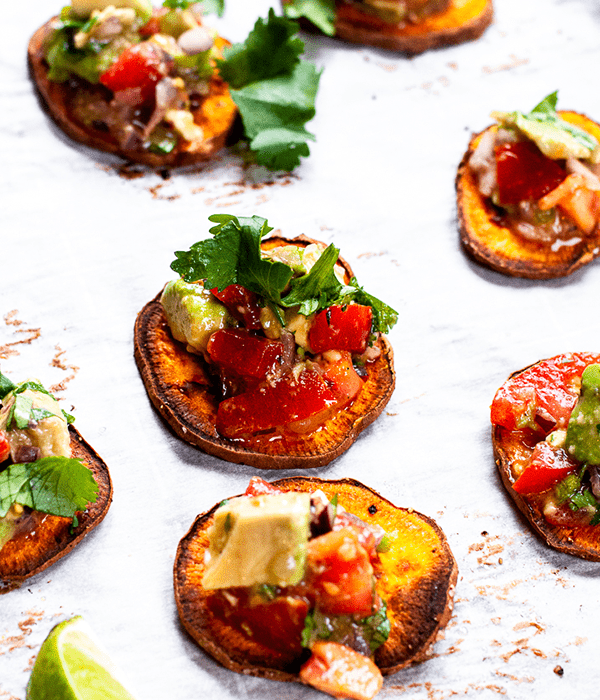 An Array of Vegan Sweet Potato Avocado Bites