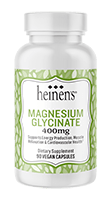 Bottle of Heinen's Magnesium Glycinate supplement.