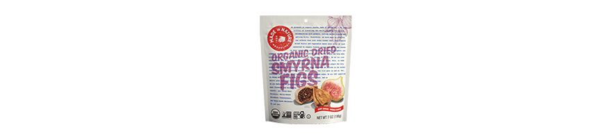 Bag of Made in Nature organic dried Smyrna figs.