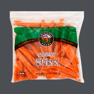 Package of Grimmway Farms carrot sticks.