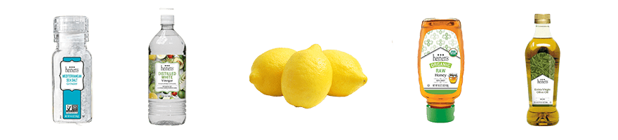 Natural preservatives from Heinen's including salt, vinegar, lemons, honey and olive oil.