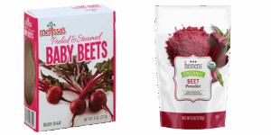 Melissa's baby beets and Heinen's organic beet powder