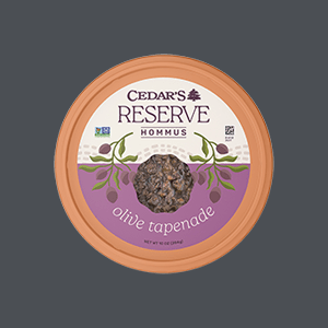 Container of Cedar's Reserve Hommus Olive Tapenade