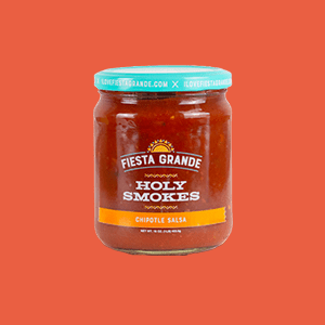 Jar of Fiesta Grande Holy Smokes Chipotle Salsa