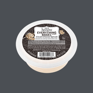 Container of Heinen's Everything Bagel Cream Cheese Spread