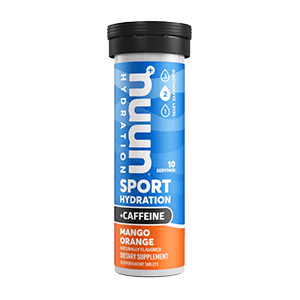 Nuun Sport Hydration Tablets Plus Caffeine Mango Orange