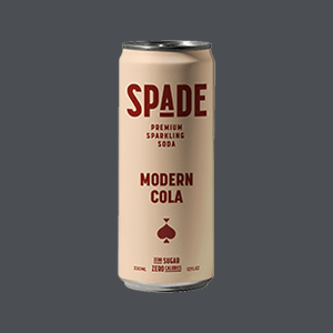 Can of Spade Premium Sparkling Soda Modern Cola