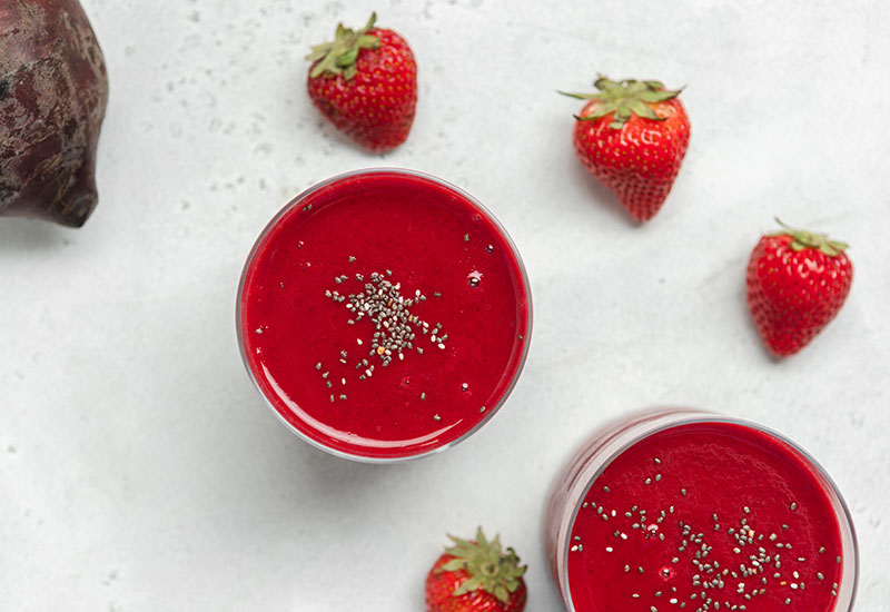 Strawberry Vanilla Beet Smoothie