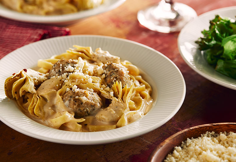 What’s For Dinner? Linguini with Chicken Meatballs in Truffle Cream