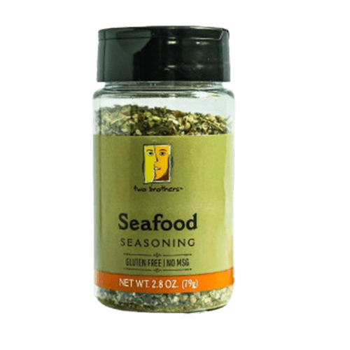 A Container of Two Brothers Seafood Seasoning